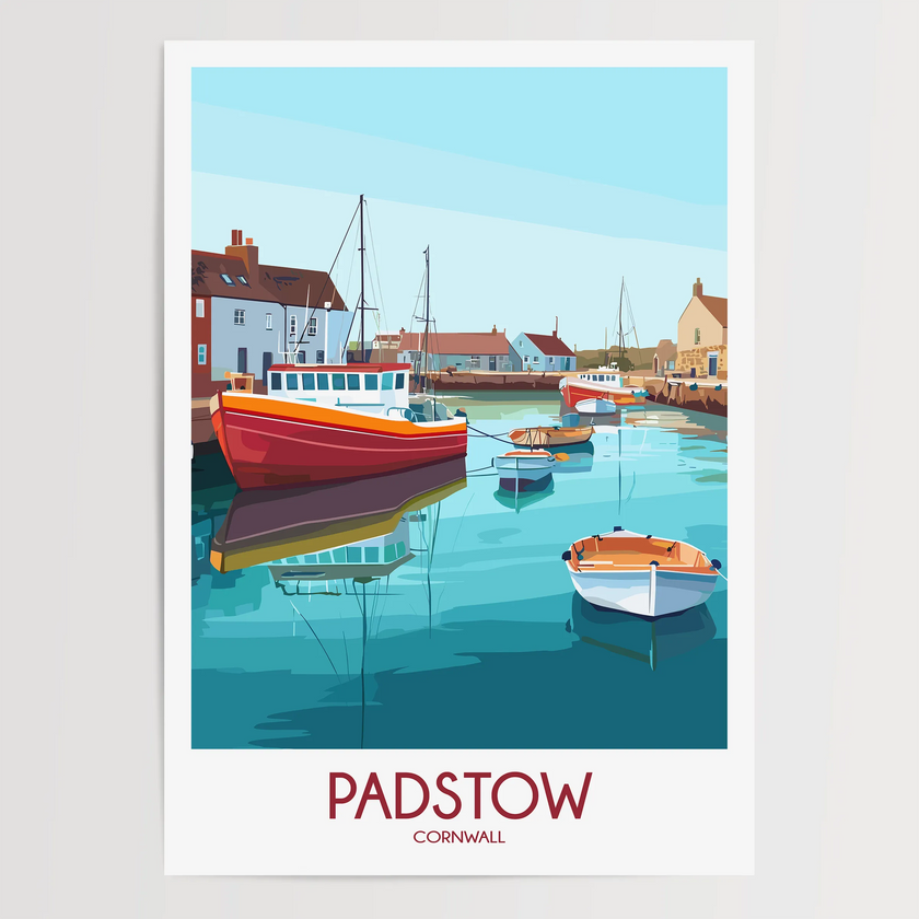 Padstow Souvenir Poster Print