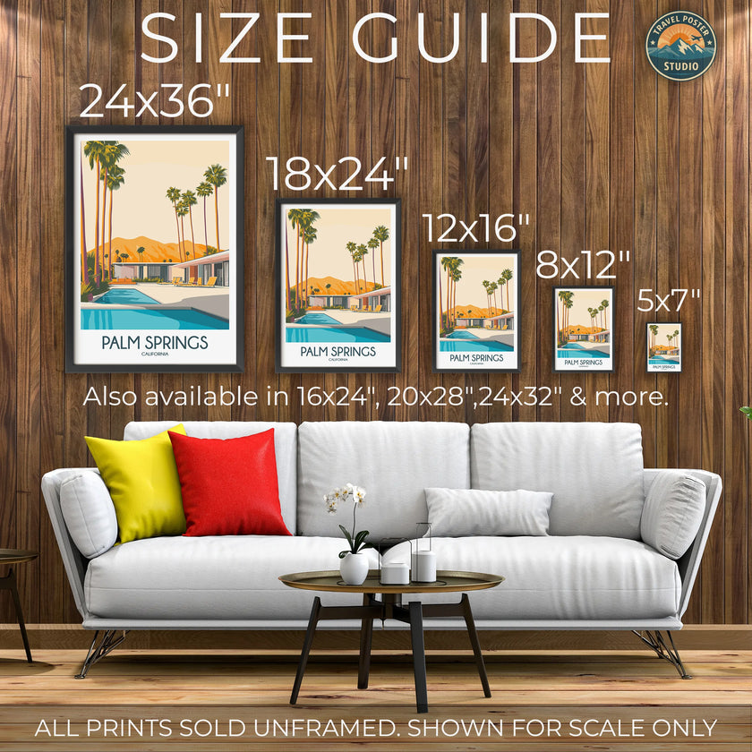 Palm Springs Retro Travel Illustration