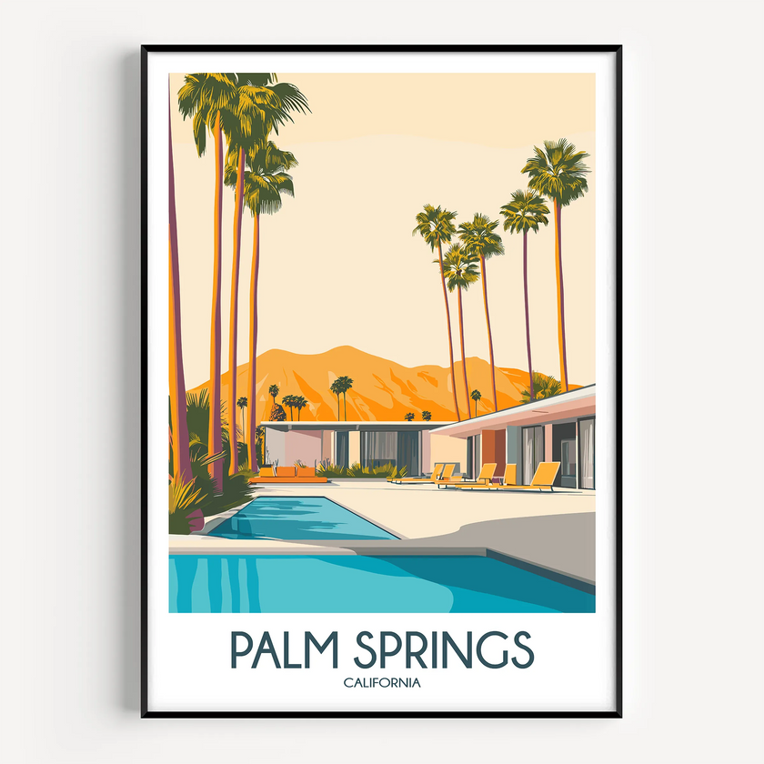 Palm Springs Vintage Style Print