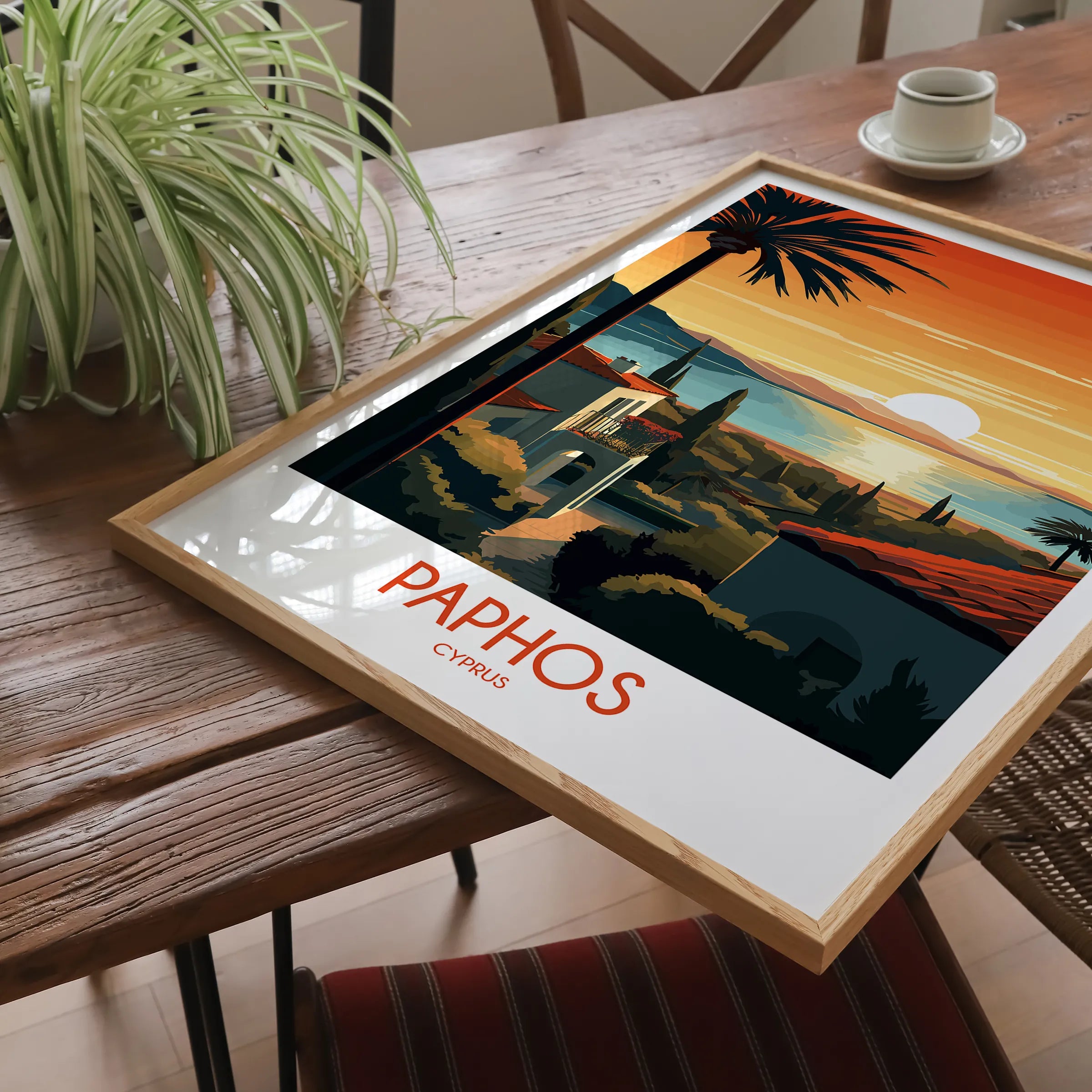 Paphos Modern Travel Poster