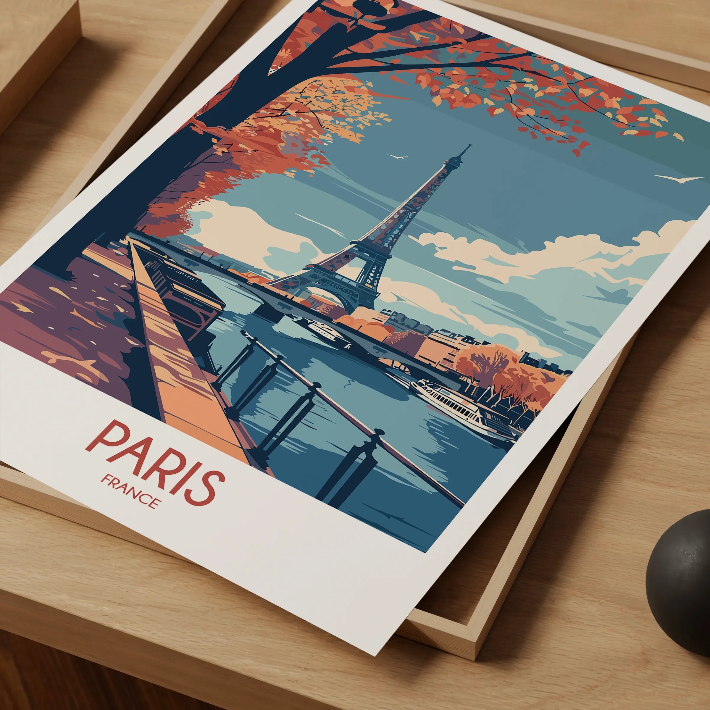 Paris Retro Travel Illustration
