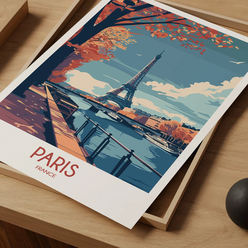Paris Retro Travel Illustration