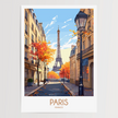 Paris Retro Travel Illustration