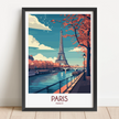 Paris Retro Travel Illustration