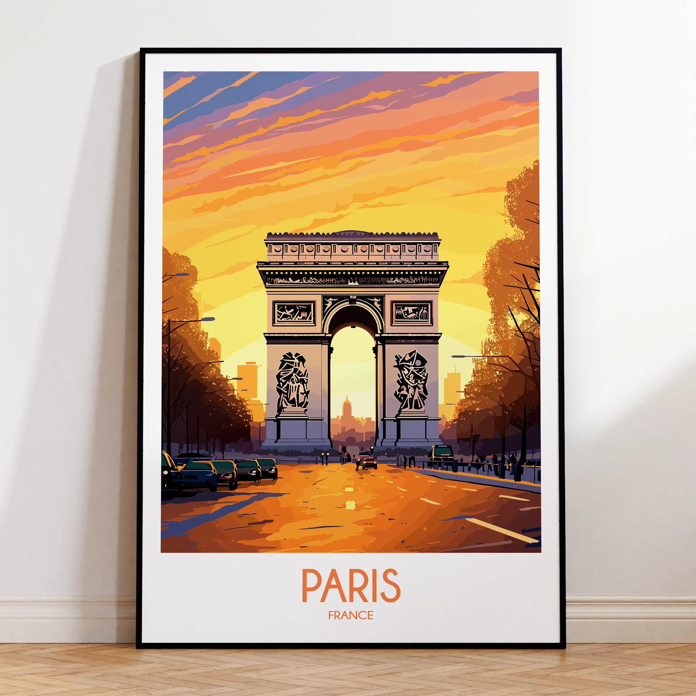 Paris Retro Travel Illustration