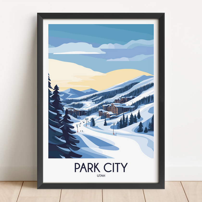 Park City Modern Travel Poster