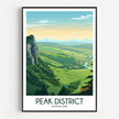 Peak District Modern Travel Poster
