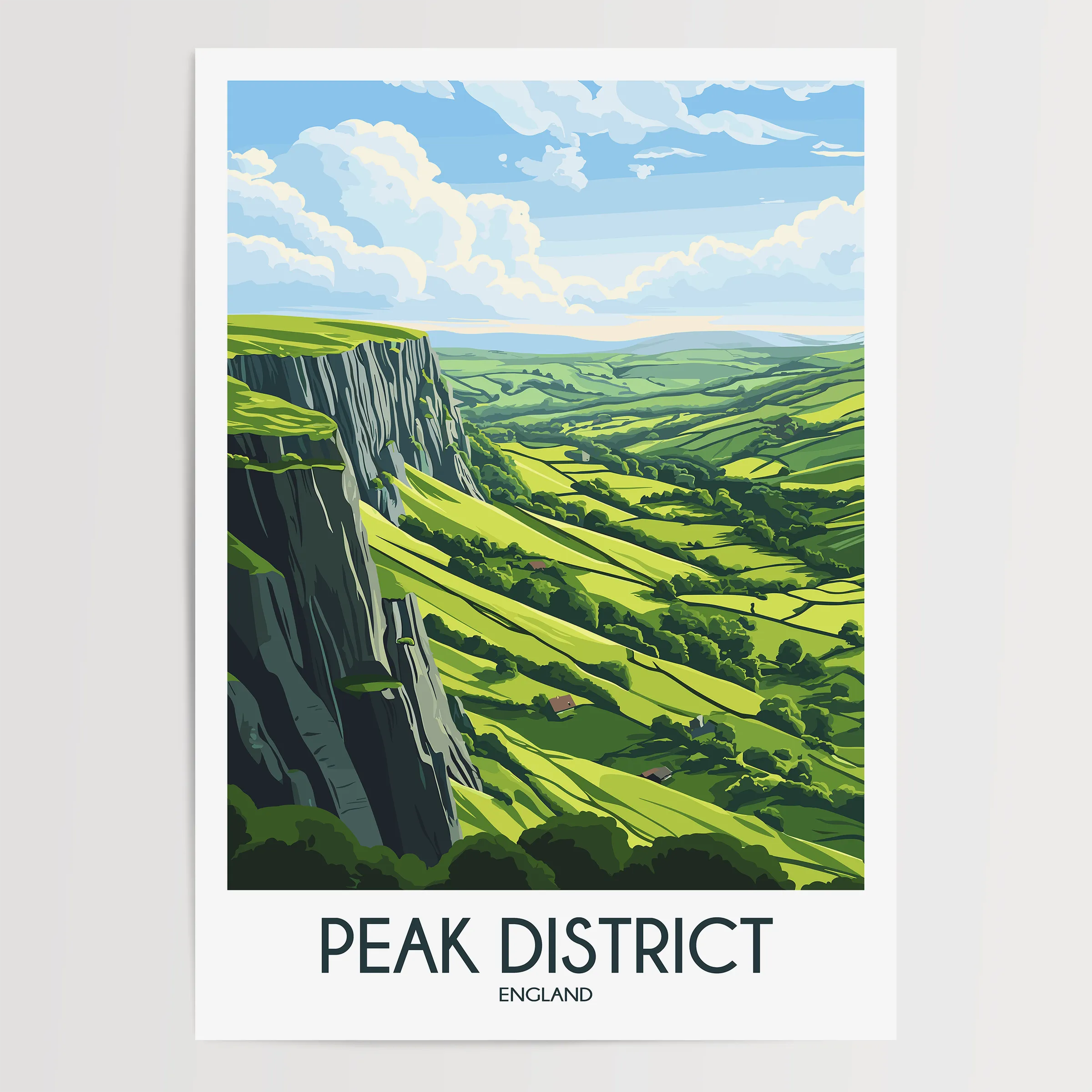 Peak District Souvenir Poster Print