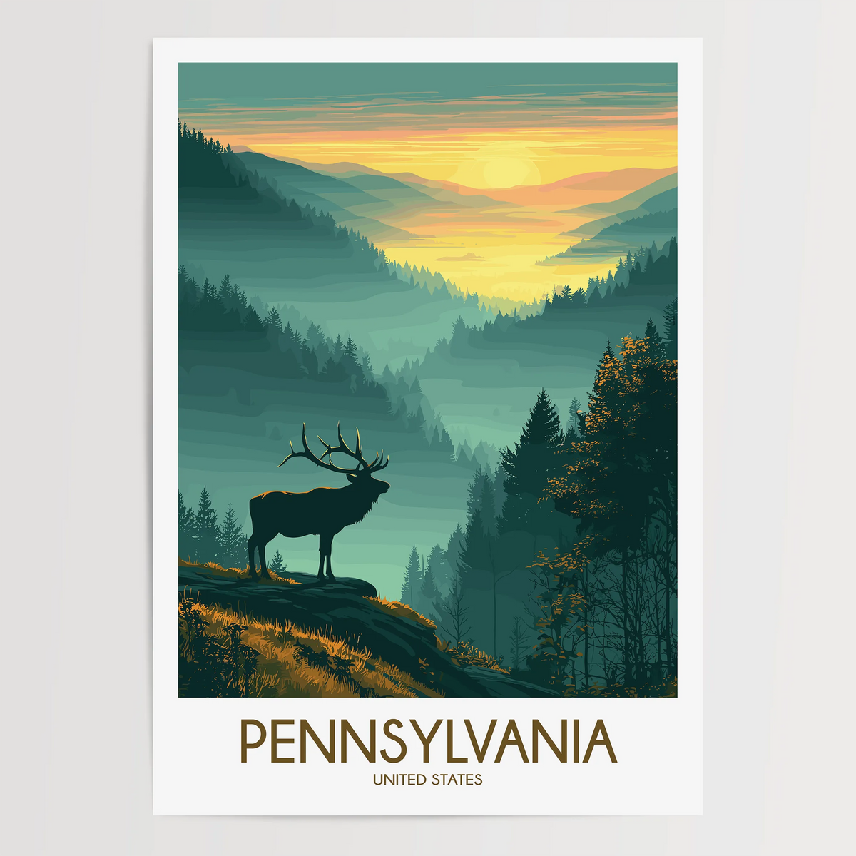 Pennsylvania Destination Art Gift