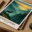Pennsylvania Modern Travel Poster