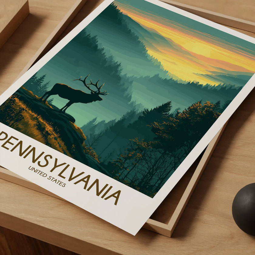 Pennsylvania Modern Travel Poster