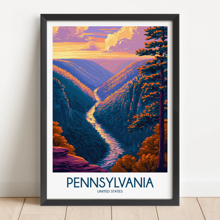 Pennsylvania Modern Travel Poster