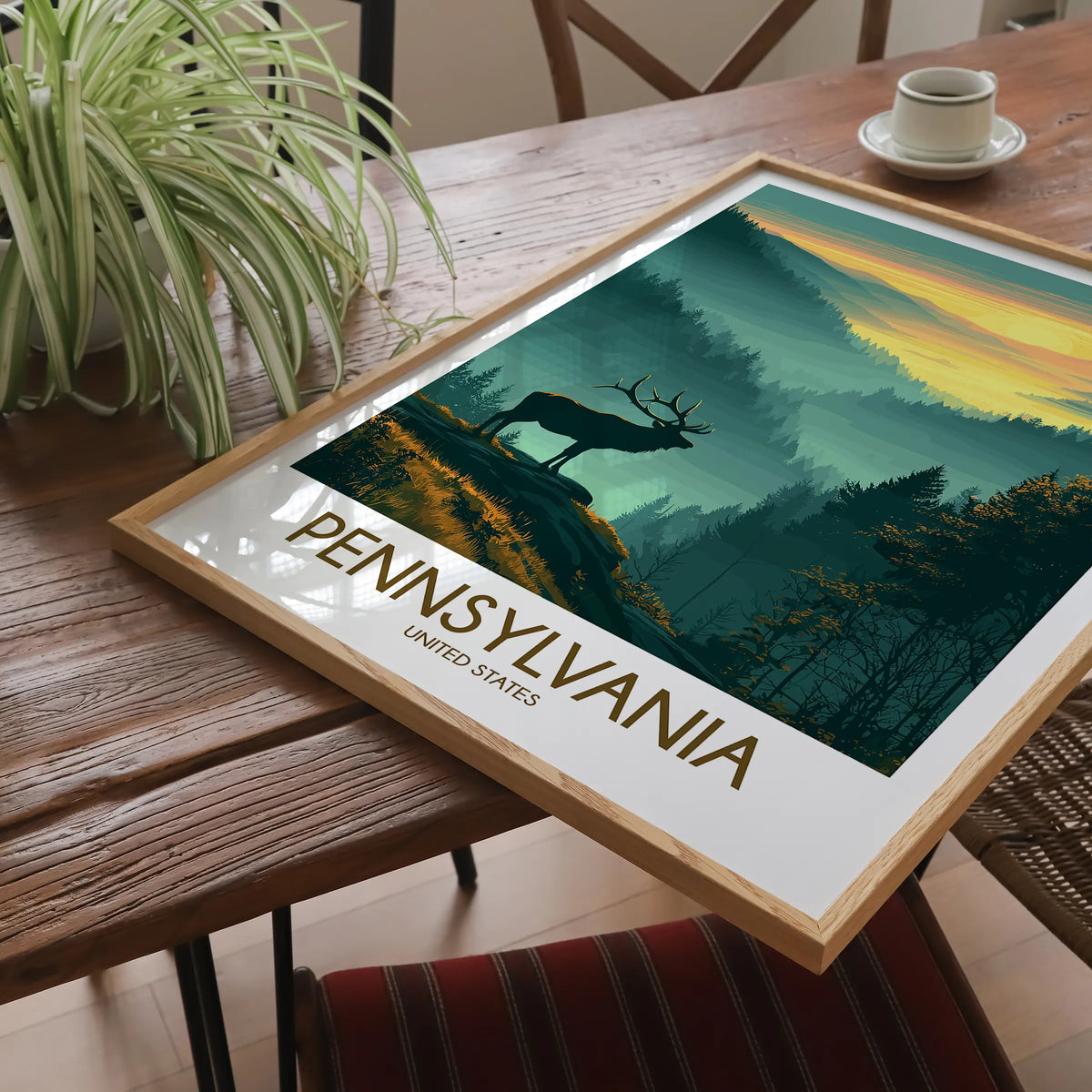 Pennsylvania Retro Travel Illustration