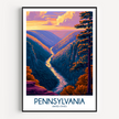Pennsylvania Vintage Style Print