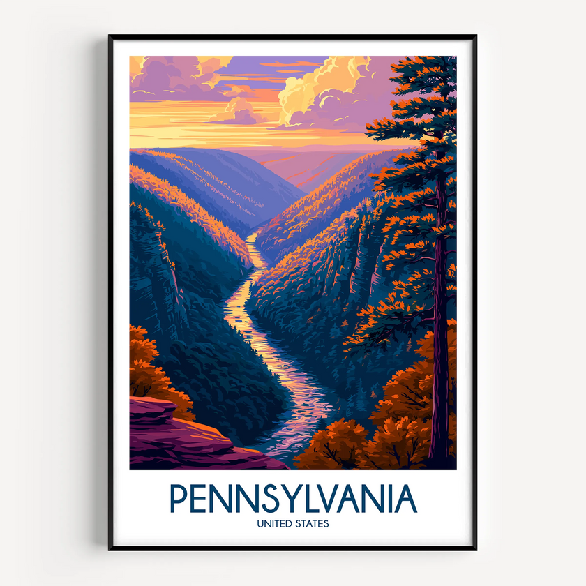 Pennsylvania Vintage Style Print