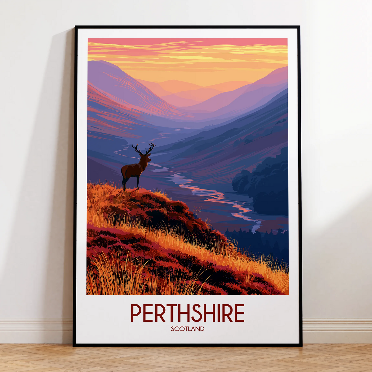 Perthshire Modern Travel Poster