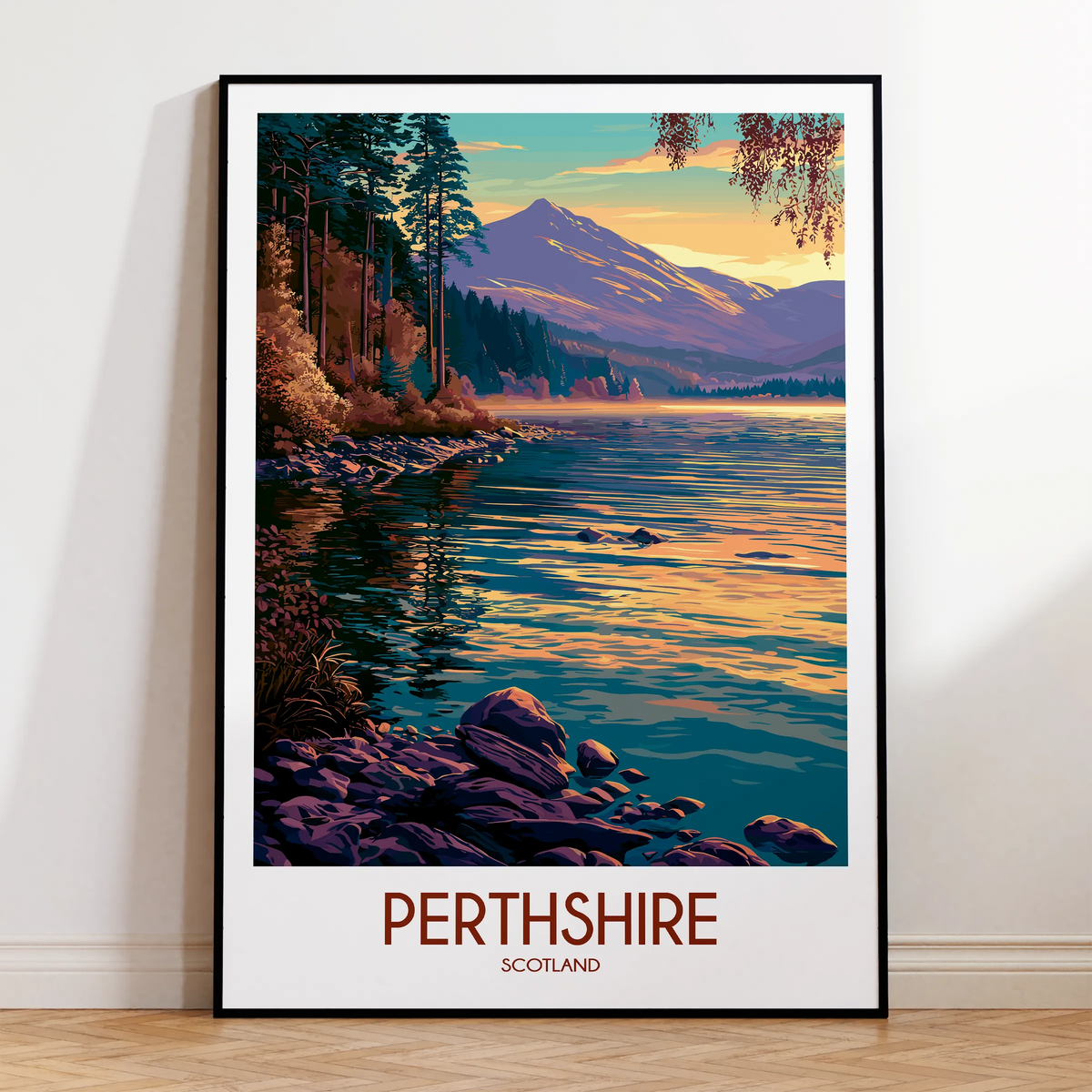 Perthshire Modern Travel Poster