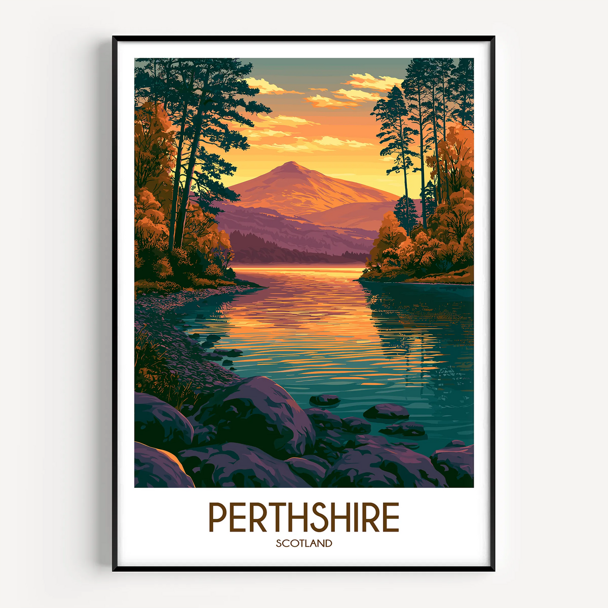 Perthshire Modern Travel Poster