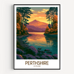 Perthshire Modern Travel Poster