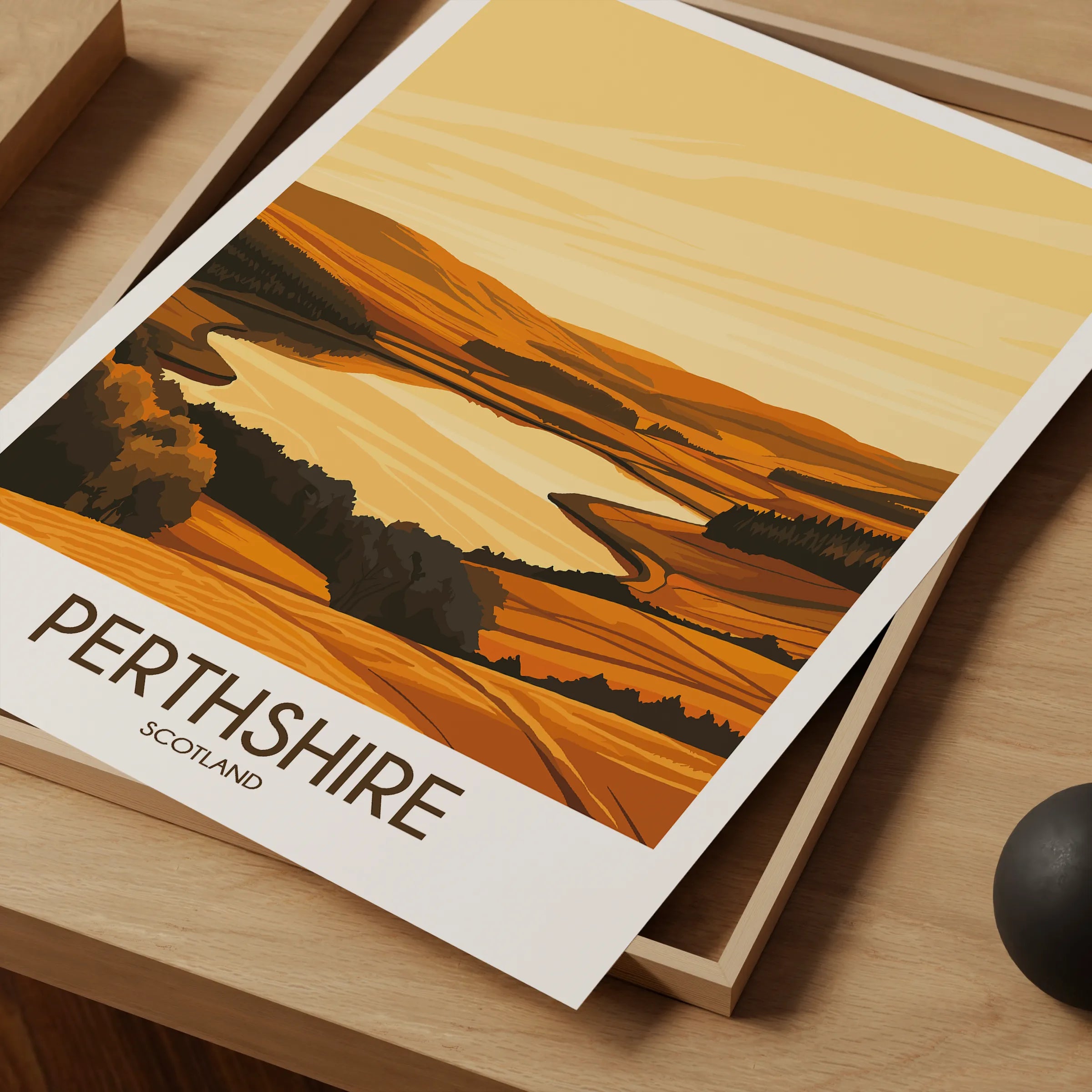 Perthshire Retro Travel Illustration