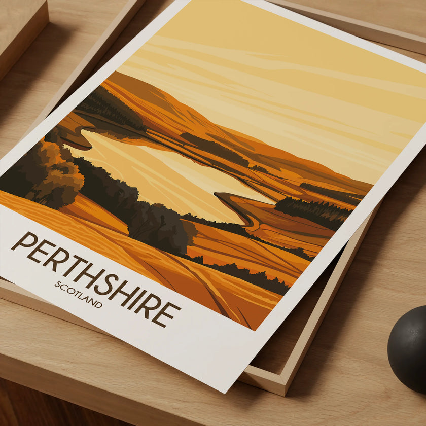 Perthshire Retro Travel Illustration