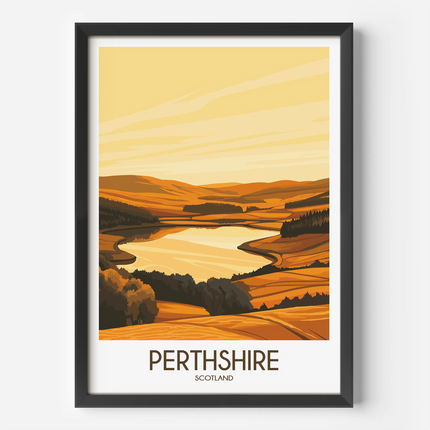 Perthshire Souvenir Poster Print