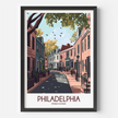 Philadelphia Retro Travel Illustration