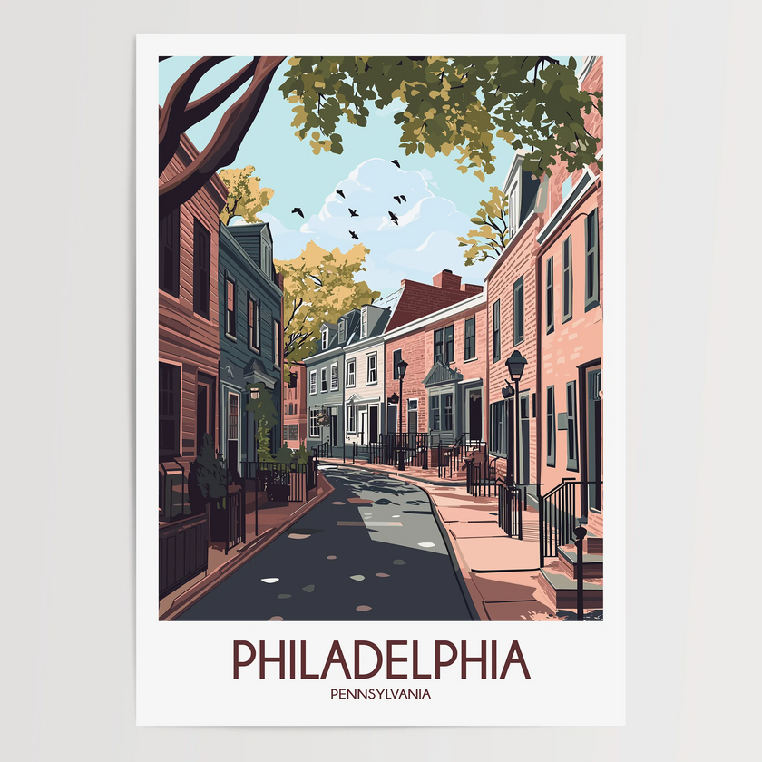 Philadelphia Vintage Style Print