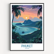 Phuket Retro Travel Illustration