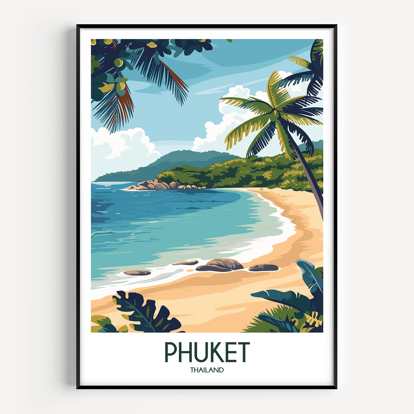 Phuket Vintage Style Print