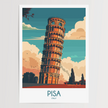 Pisa Vintage Style Print