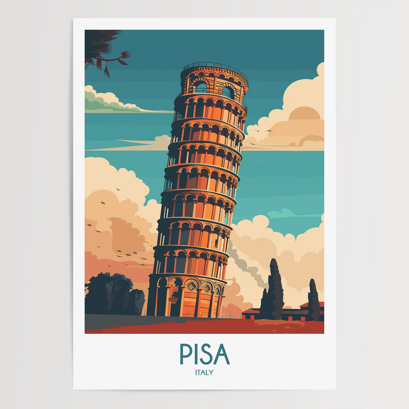 Pisa Vintage Style Print