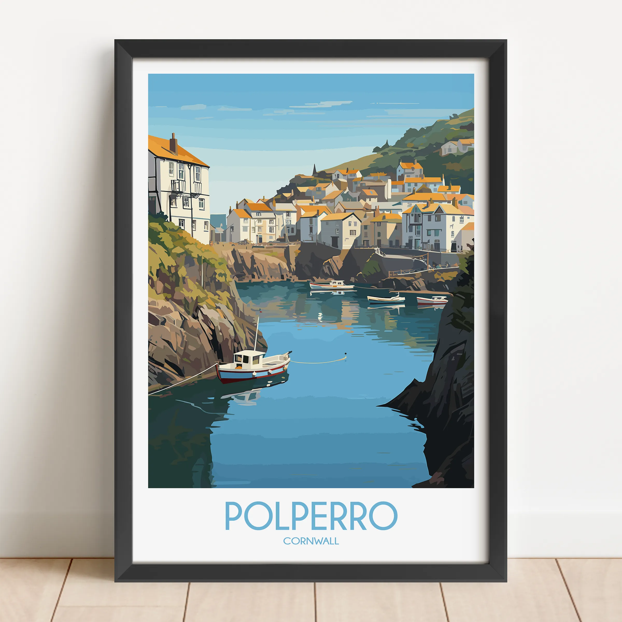 Polperro Scenic Landscape Art