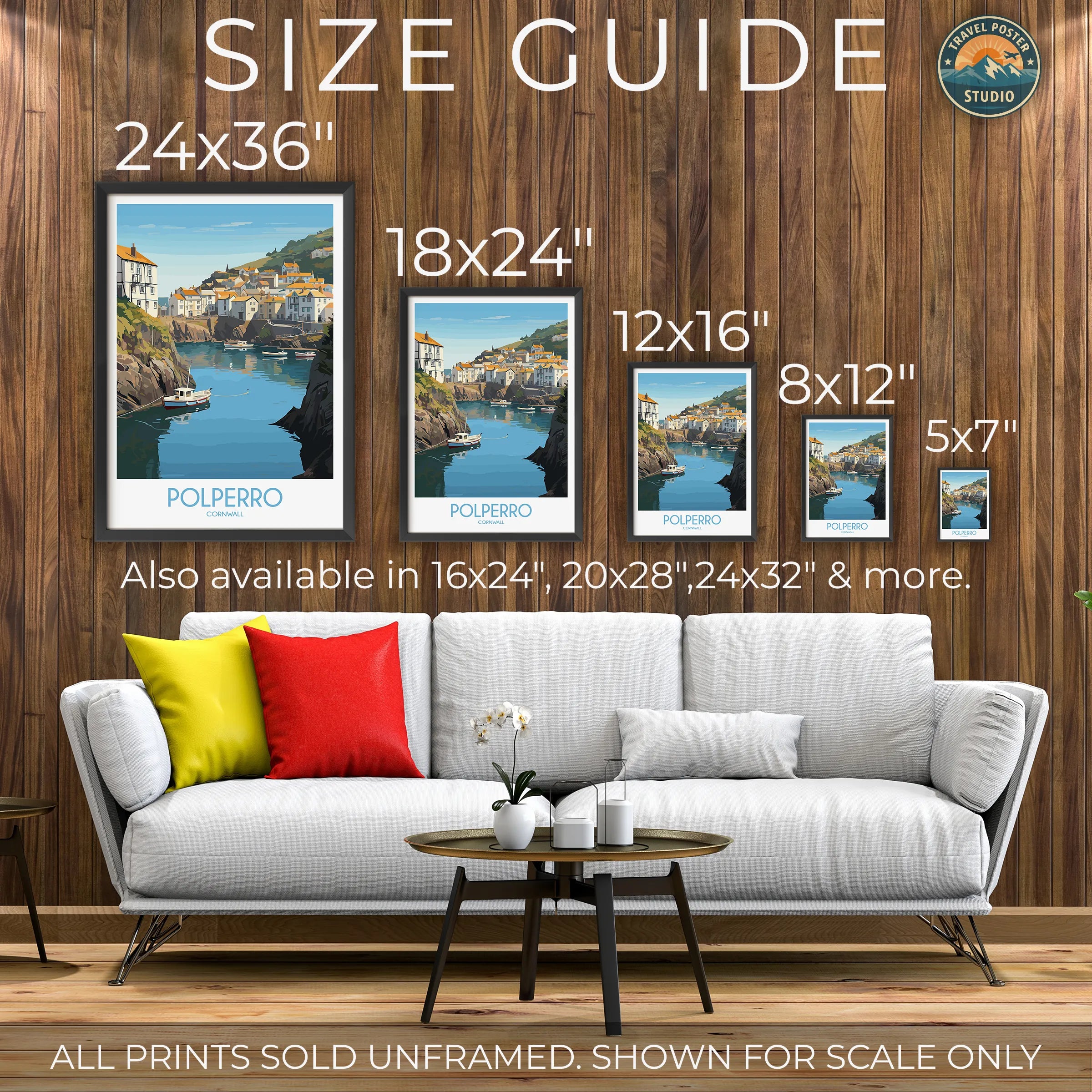 Polperro Souvenir Poster Print