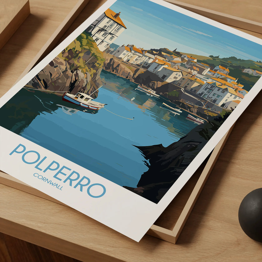 Polperro Vintage Style Print