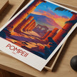 Pompeii Modern Travel Poster