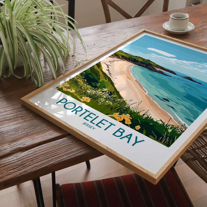 Portelet Bay Destination Art Gift