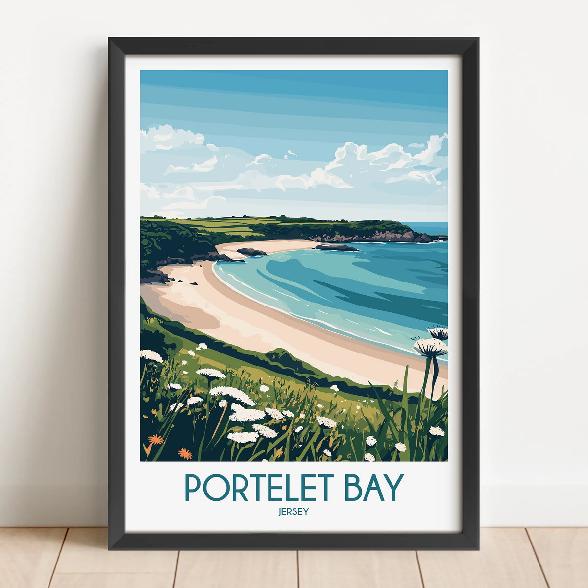 Portelet Bay Destination Art Gift
