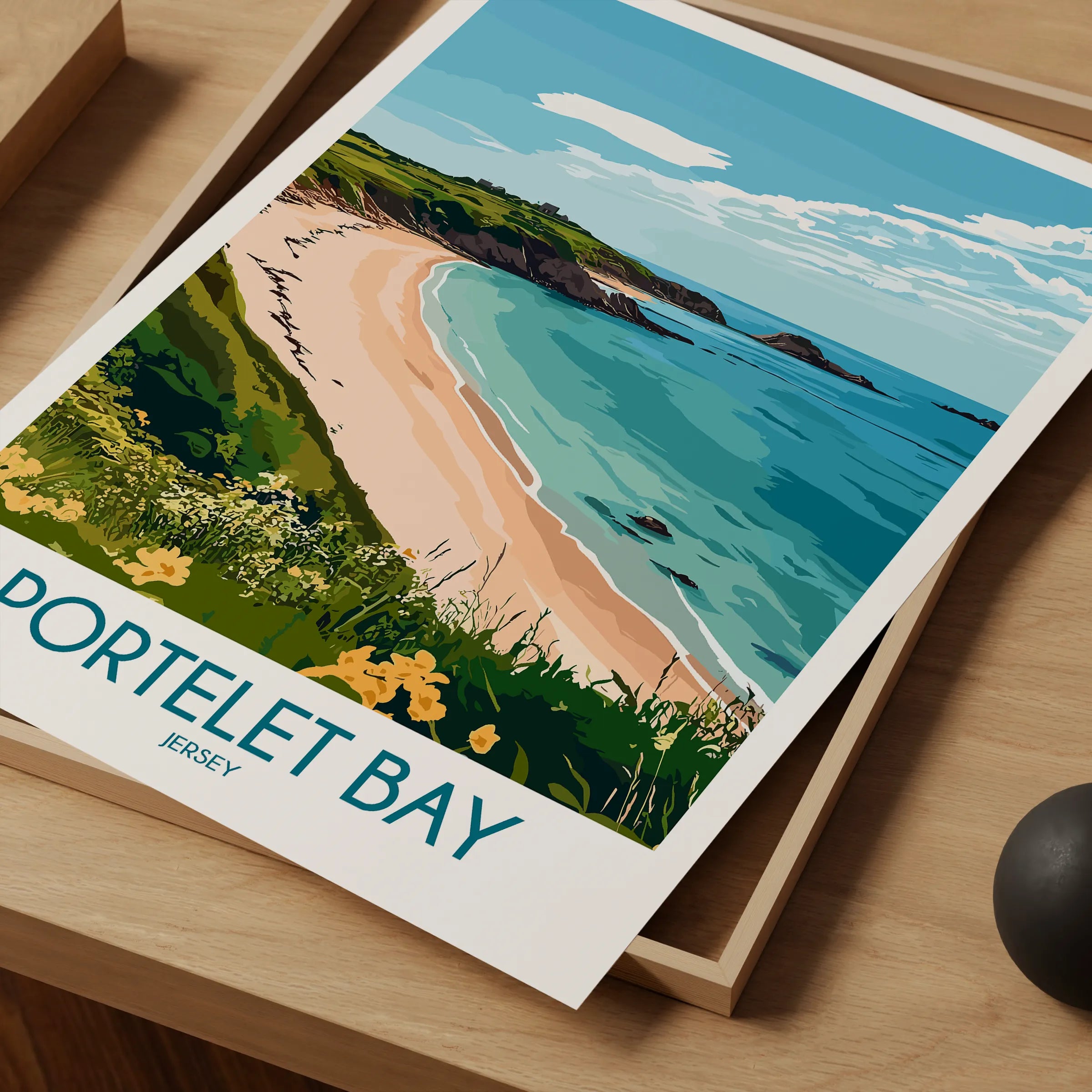 Portelet Bay Vintage Style Print