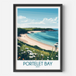Portelet Bay Vintage Style Print