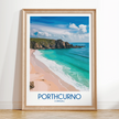 Porthcurno Modern Travel Poster