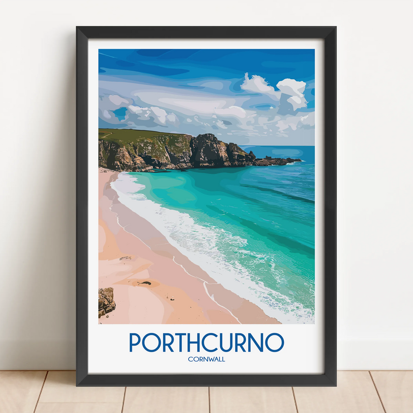 Porthcurno Scenic Landscape Art