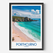 Porthcurno Vintage Style Print