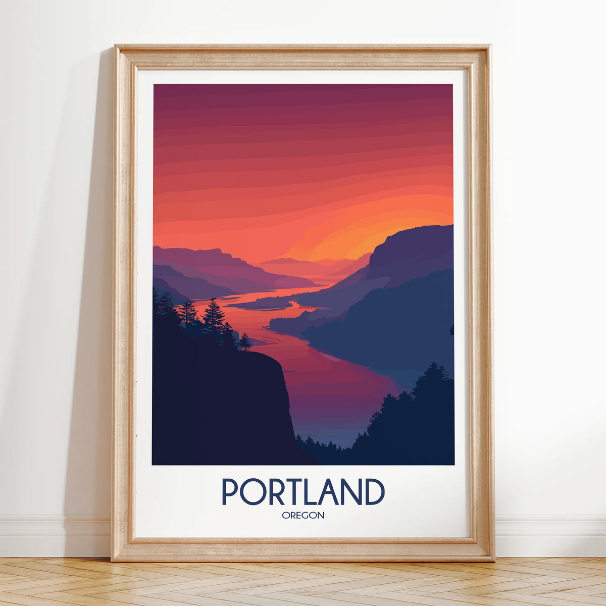 Portland Modern Travel Poster