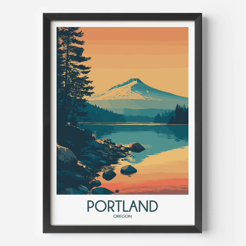 Portland Modern Travel Poster