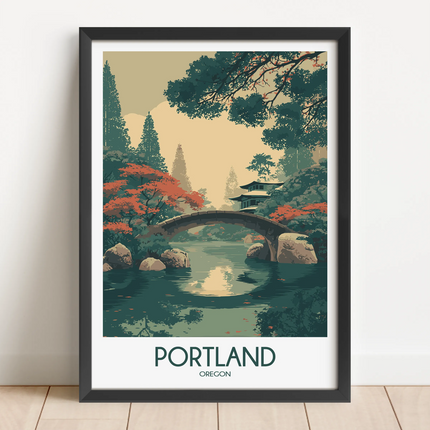 Portland Retro Travel Illustration