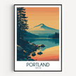 Portland Retro Travel Illustration