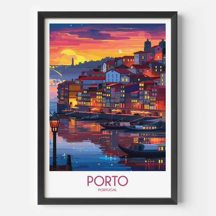 Porto Vintage Style Print