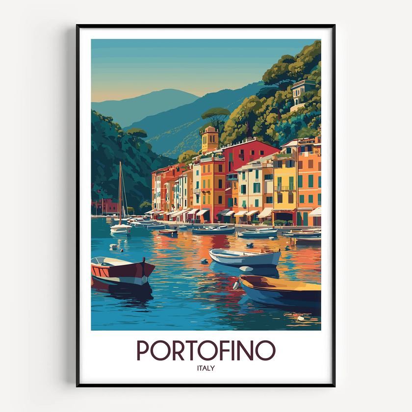 Portofino Scenic Landscape Art