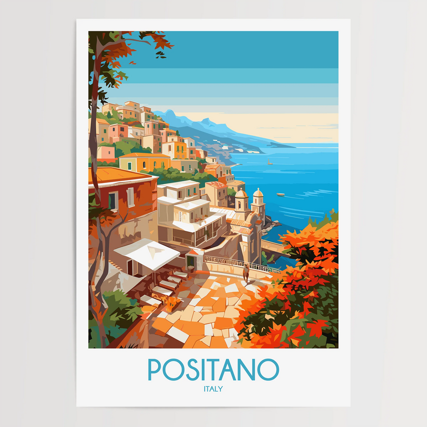 Positano Minimalist Wall Art